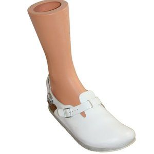 White Birkenstock Leather Boston Clog, Size 40 (US Women’s 9) Fit like a 10.